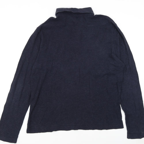 Hugo Boss Men's Blue Slim Fit Long Sleeve Polo Shirt XXL