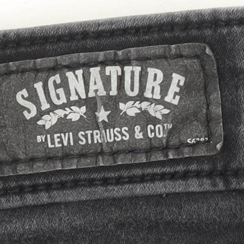 Levi Strauss Women Black Capri Jeans Size 12 Slim Fit Denim