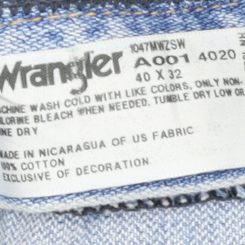 Wrangler Women Blue Straight Leg Vintage Denim Jeans Size 20