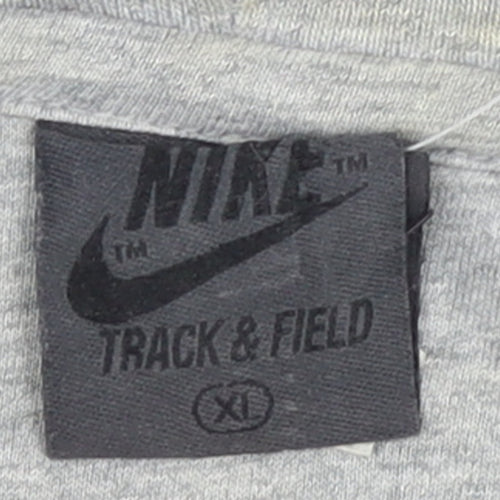 Nike Men's Grey & Red Full Zip Hoodie XL Track & Field Sportswear
