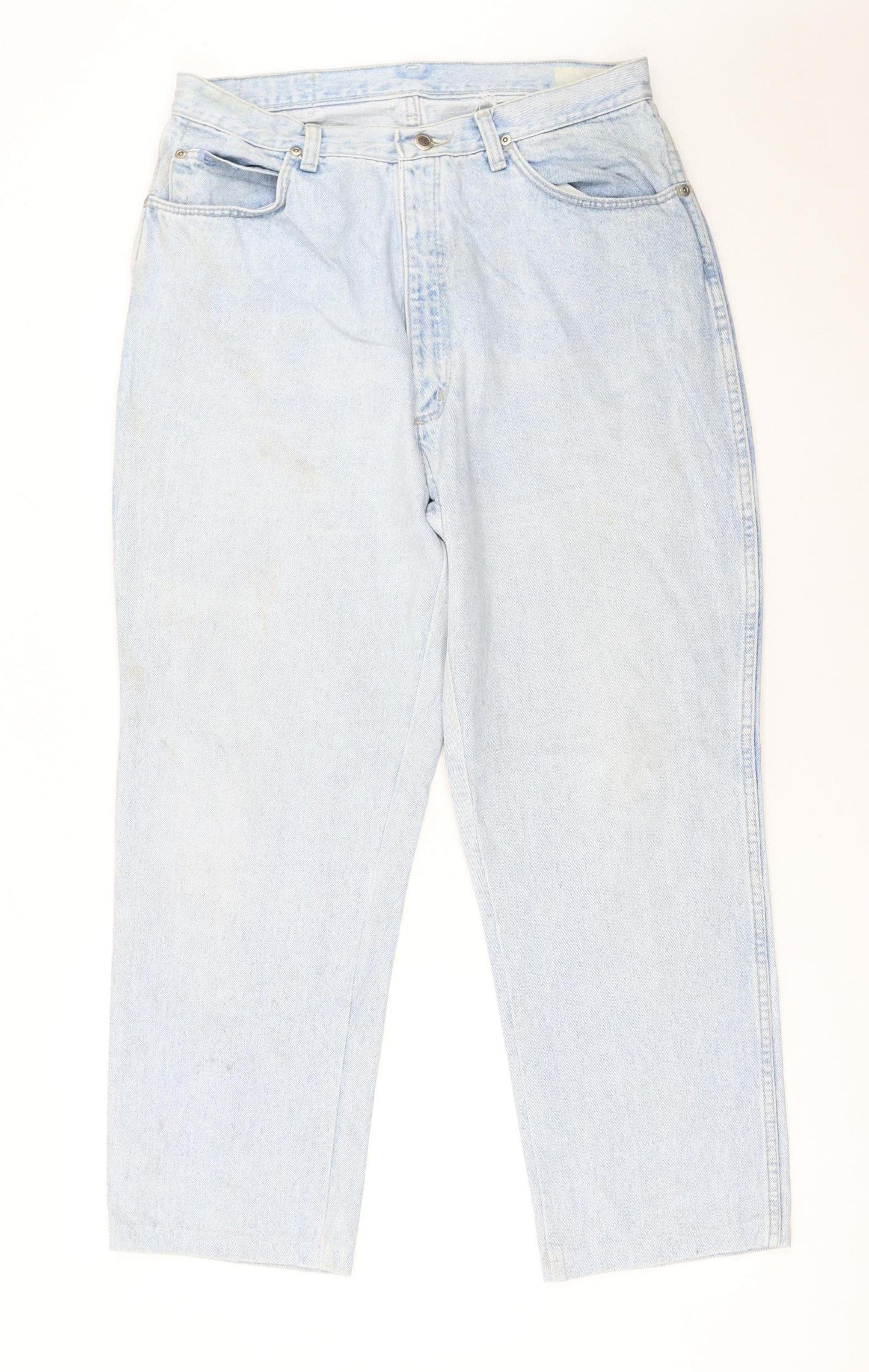Wrangler Women's Blue Light Wash High Rise Mom Jeans Size 36