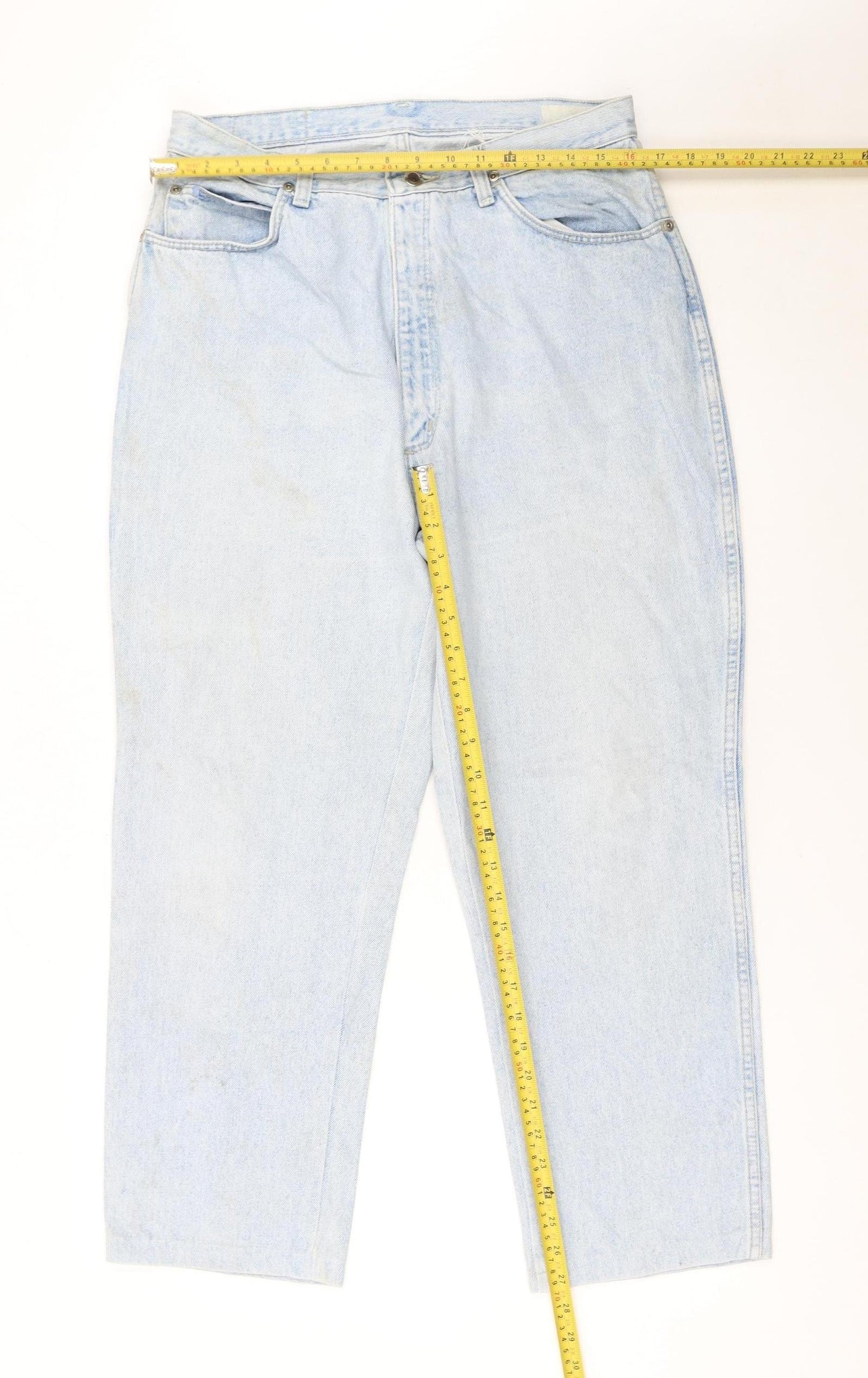 Wrangler Women's Blue Light Wash High Rise Mom Jeans Size 36