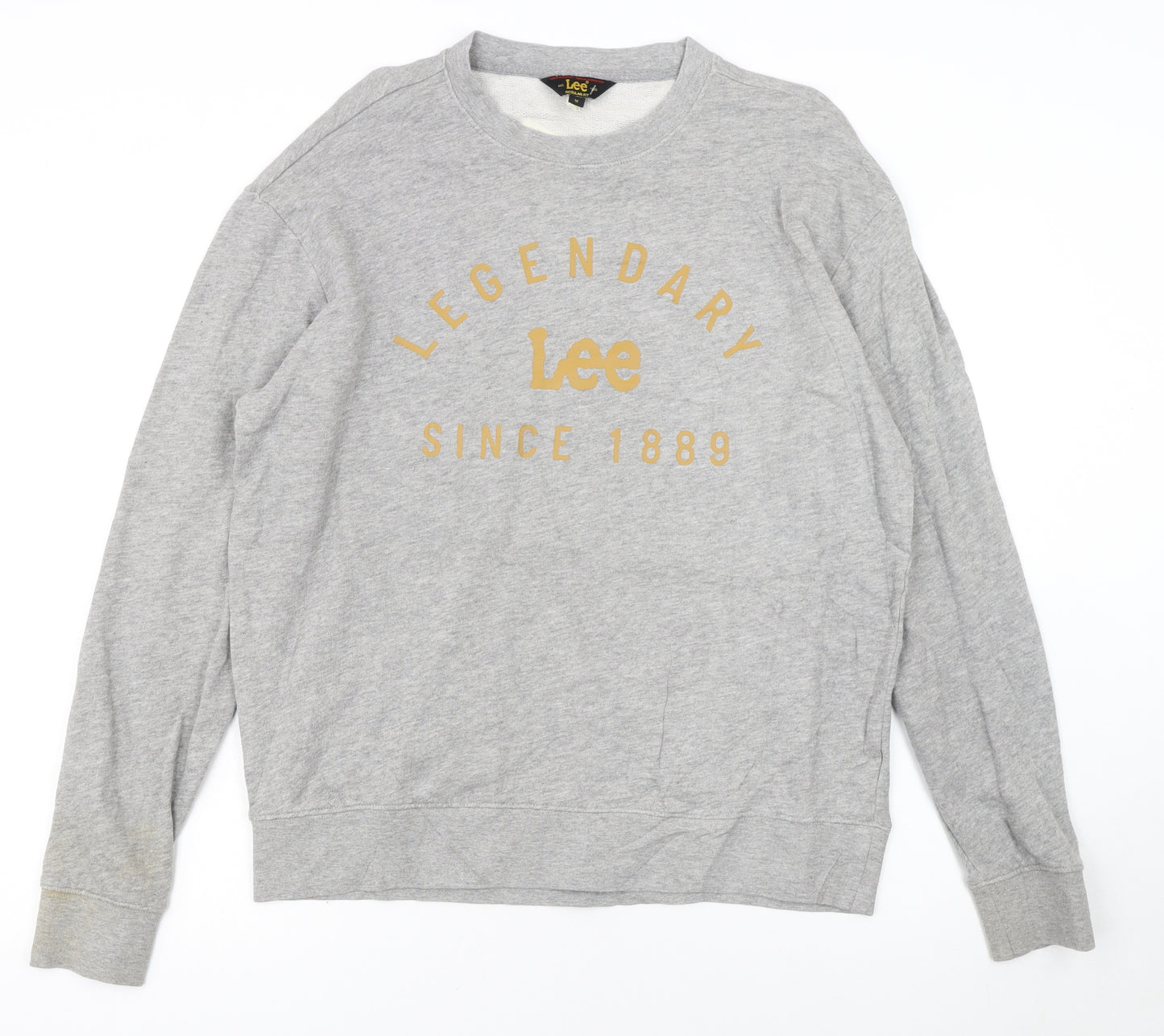 Lee Womens Grey Legendary Logo Regular Fit Sweatshirt M