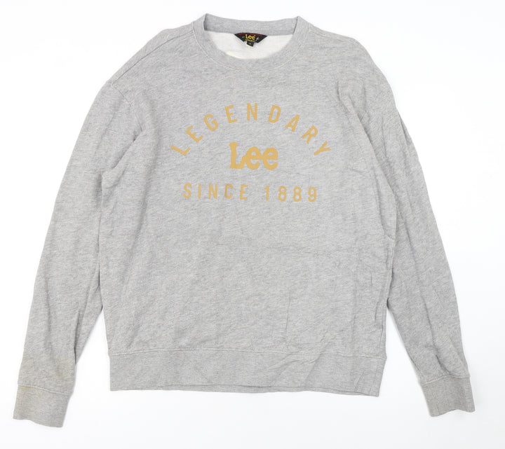 Lee Womens Grey Legendary Logo Regular Fit Sweatshirt M