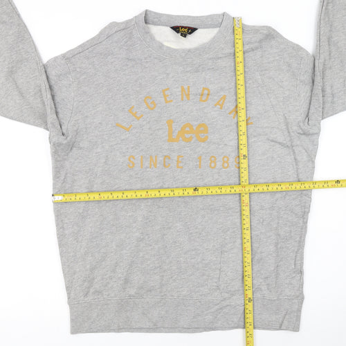 Lee Womens Grey Legendary Logo Regular Fit Sweatshirt M