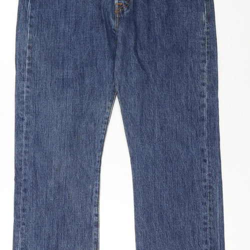 Levi's 501 Men's Blue Denim Straight Jeans 34W 30L Vintage Style