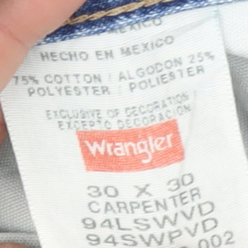 Wrangler Women's Blue Straight Leg Carpenter Jeans Size 12