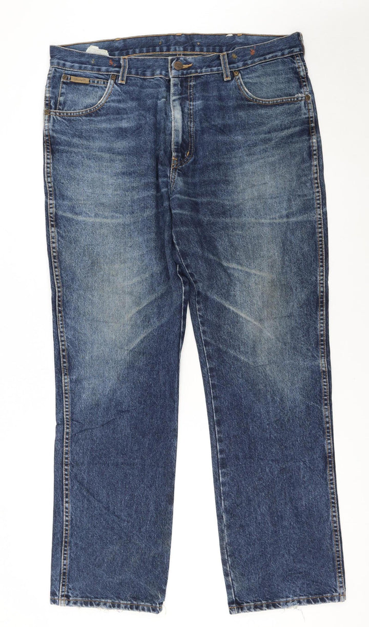 Wrangler Men's Blue Texas Straight Leg Denim Jeans W38 L32