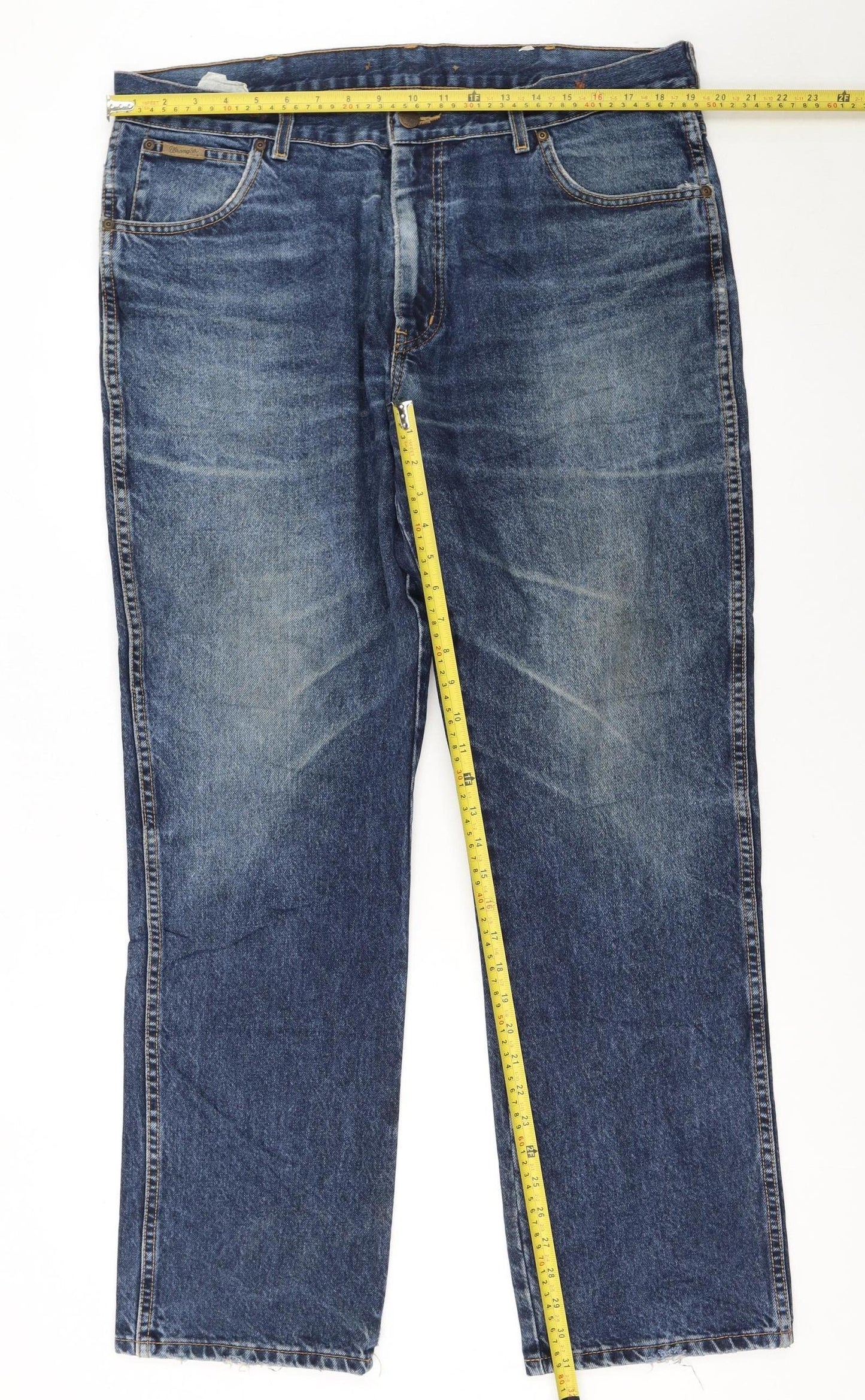 Wrangler Men's Blue Texas Straight Leg Denim Jeans W38 L32
