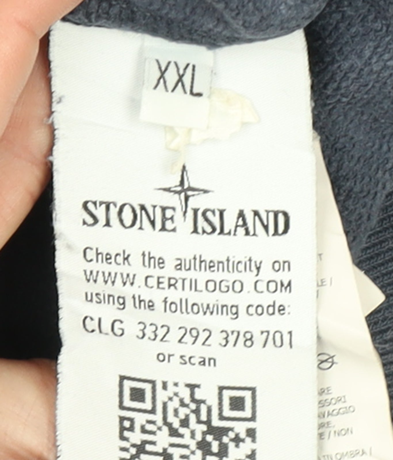 Stone Island Men's Blue 2XL Pullover Sweatshirt Crew Neck Cotton