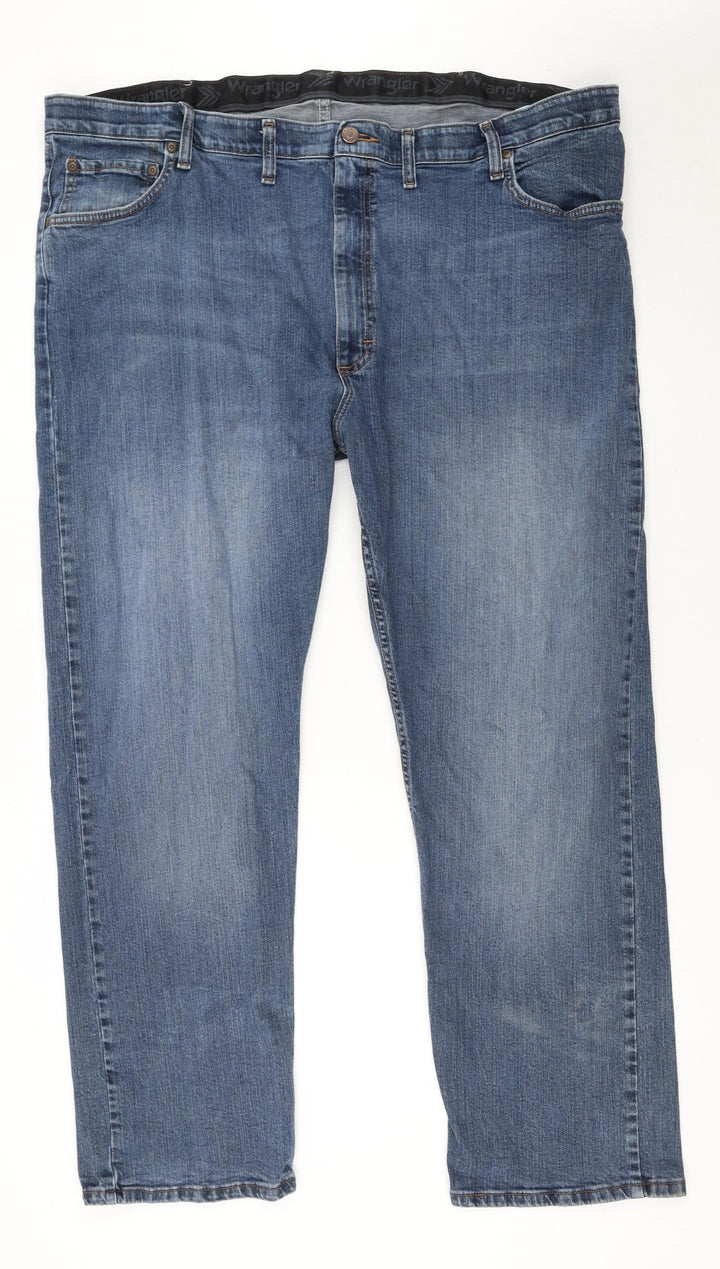 Wrangler Men's Blue Straight Fit Denim Jeans 46W 30L
