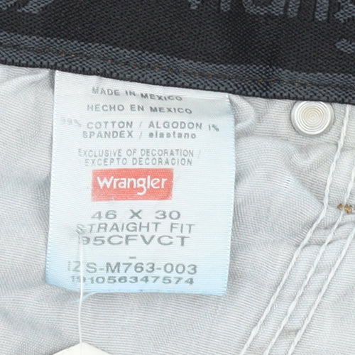 Wrangler Men's Blue Straight Fit Denim Jeans 46W 30L