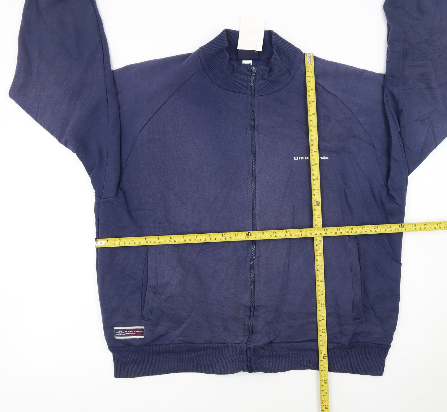 Umbro Men’s Blue L Track Jacket Full Zip Lightweight Sportswear