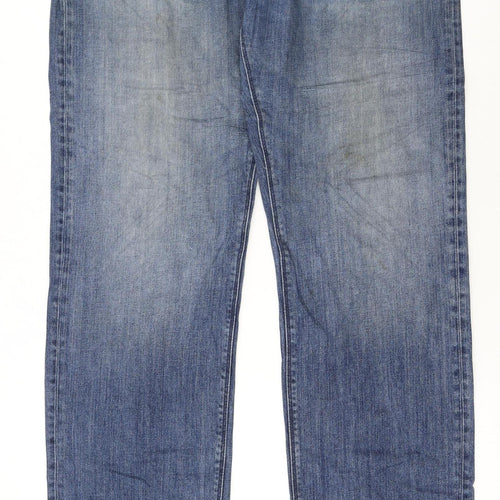 Hugo Boss Men's Blue Straight Denim Jeans 38x34 Classic Fit