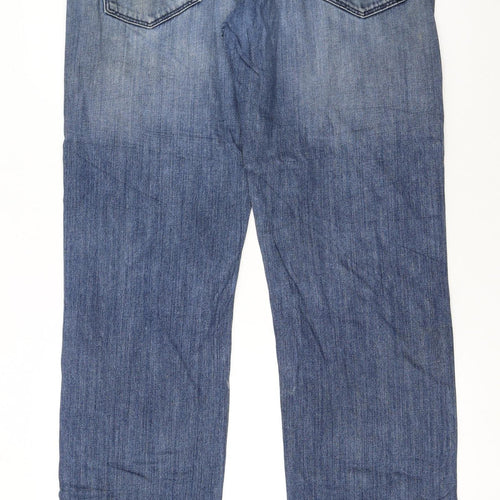 Hugo Boss Men's Blue Straight Denim Jeans 38x34 Classic Fit