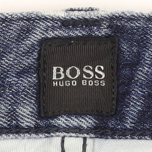 Hugo Boss Men's Blue Straight Denim Jeans 38x34 Classic Fit