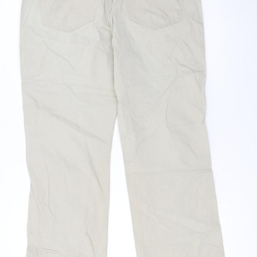Wrangler Men’s Beige Alaska Chino Trousers W36 L32 Cotton Straight Fit