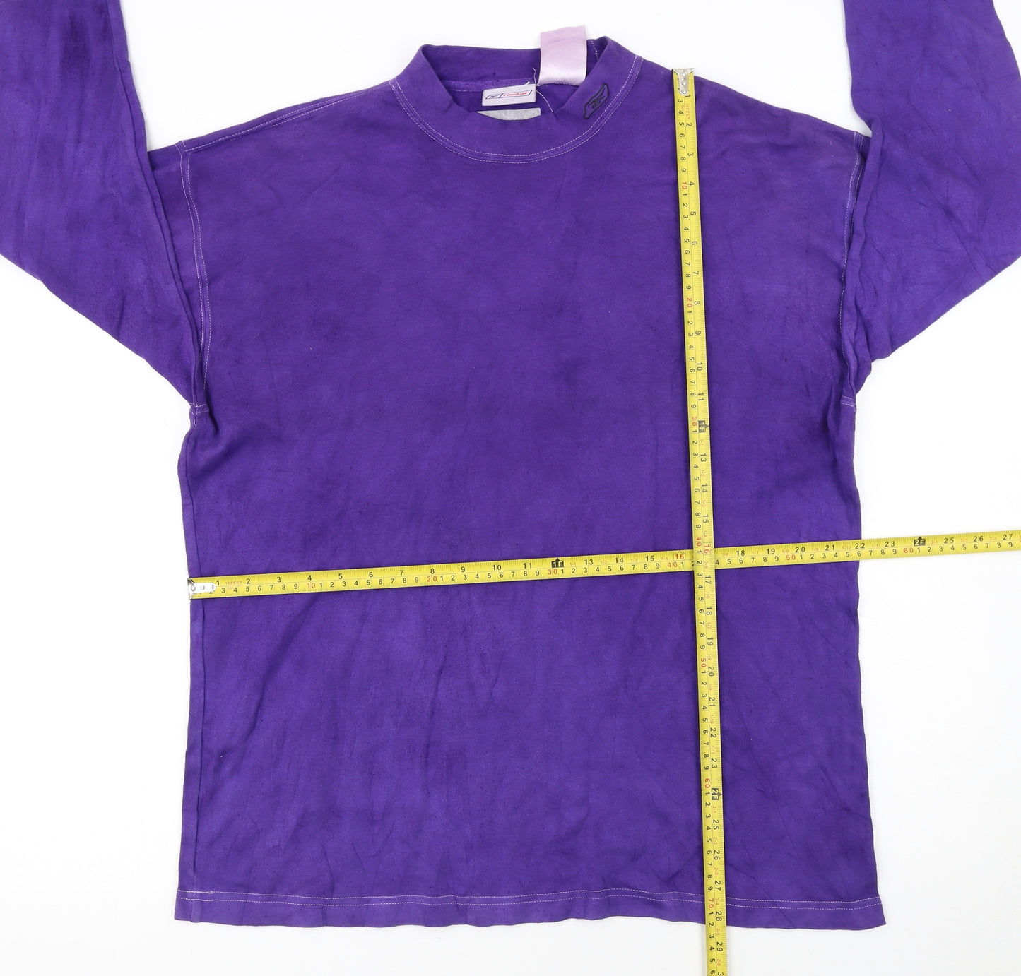 Reebok Women Purple Cotton Long Sleeve Crew Neck Pullover Sweatshirt M