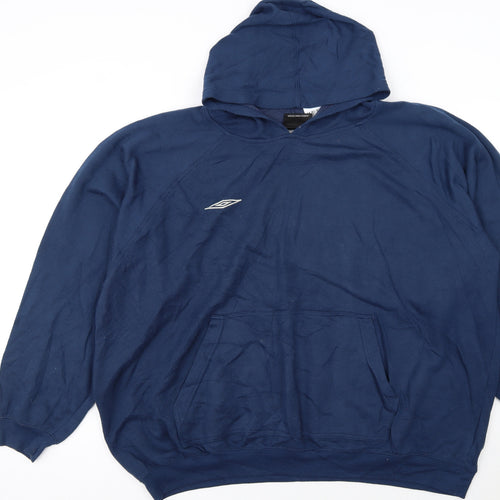 Umbro Men's Blue 2XL Pullover Hoodie Fleece Sportswear