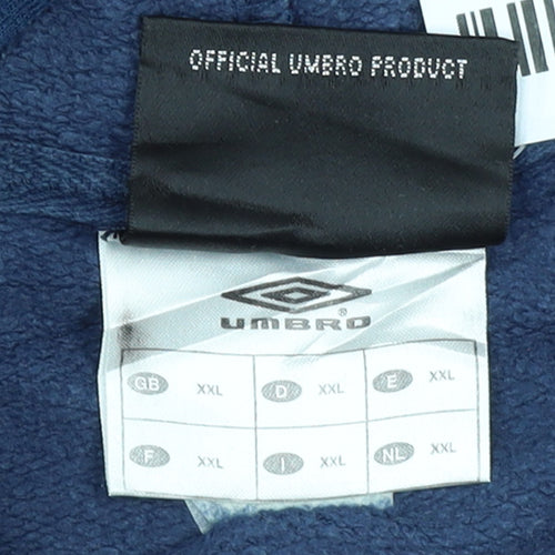 Umbro Men's Blue 2XL Pullover Hoodie Fleece Sportswear