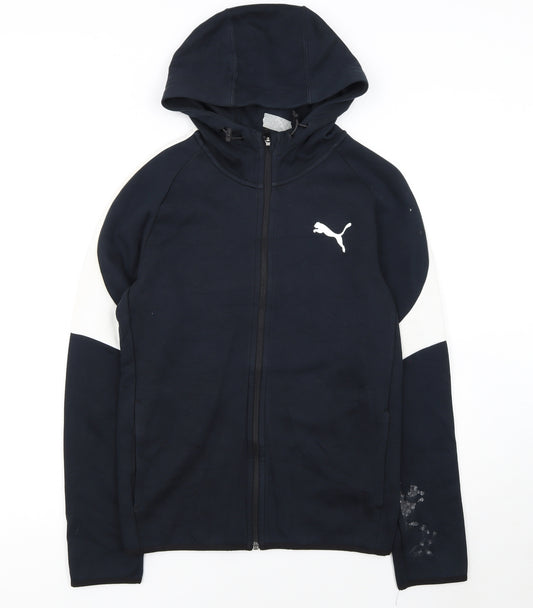 Puma Women's Black Full Zip Hoodie Small Sportswear