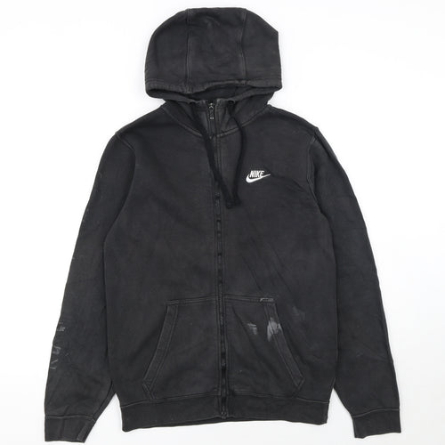 Nike Women's Black Full Zip Hoodie Small Cotton Blend Casual