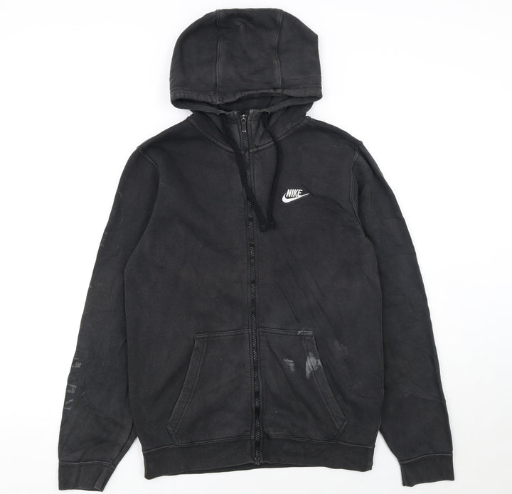 Nike Women's Black Full Zip Hoodie Small Cotton Blend Casual
