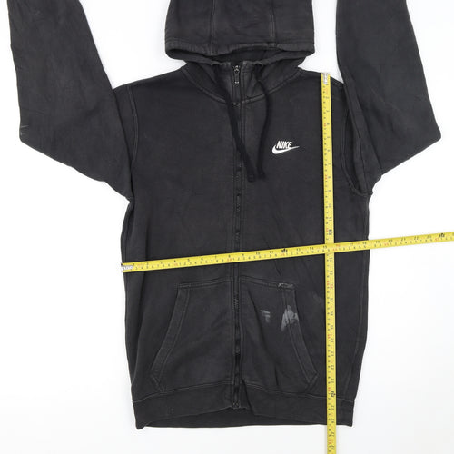 Nike Women's Black Full Zip Hoodie Small Cotton Blend Casual