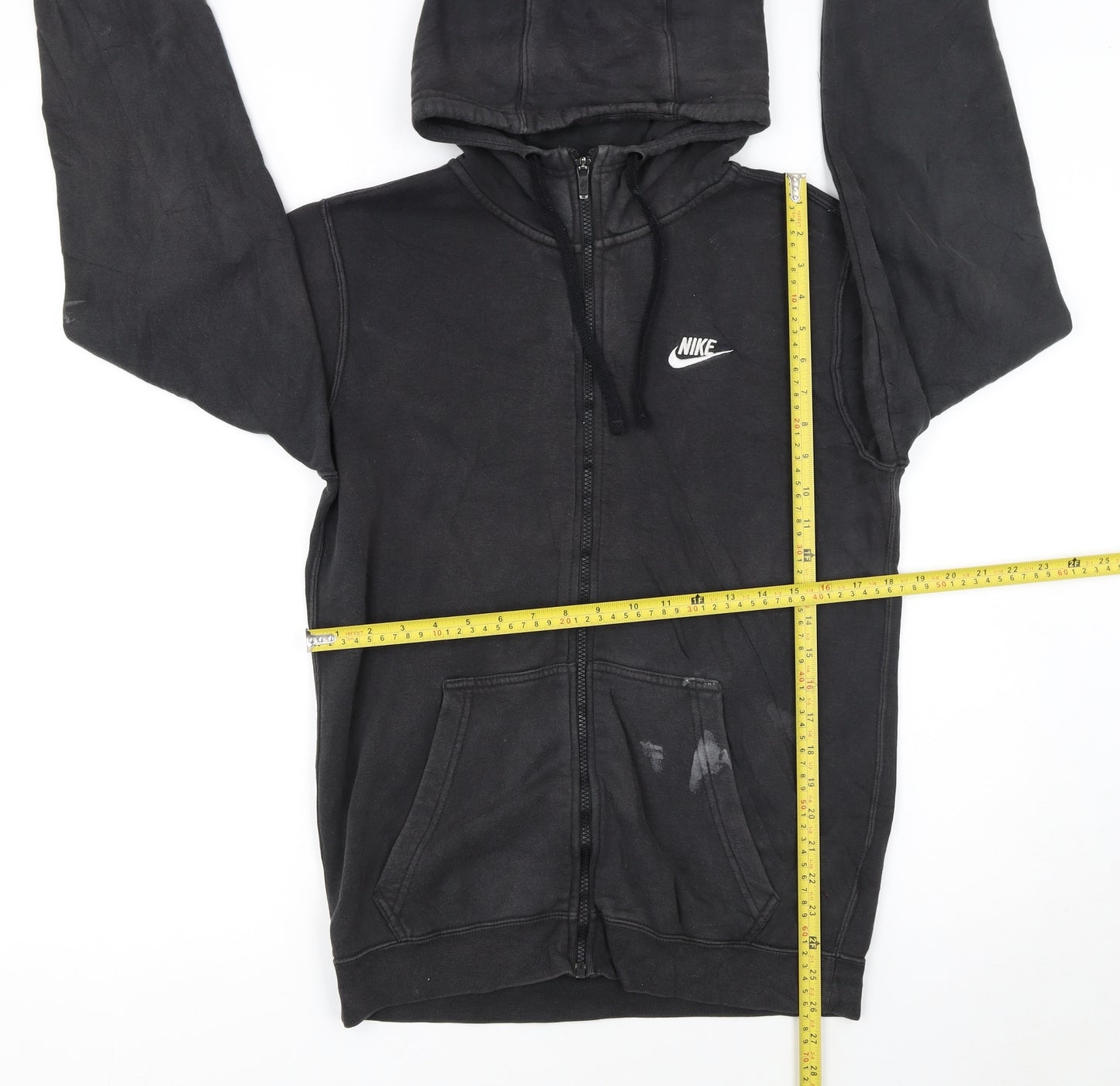 Nike Women's Black Full Zip Hoodie Small Cotton Blend Casual