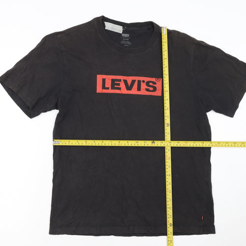 Levi's Men's Black Relaxed Fit Logo T-Shirt Size S Cotton