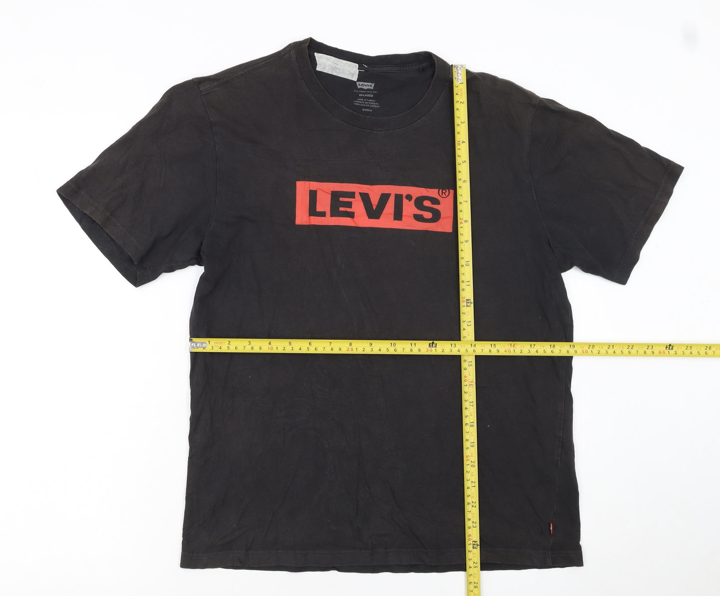 Levi's Men's Black Relaxed Fit Logo T-Shirt Size S Cotton