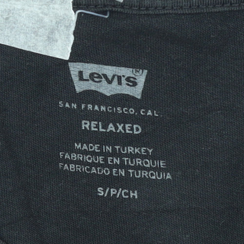 Levi's Men's Black Relaxed Fit Logo T-Shirt Size S Cotton