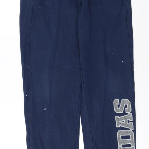 Adidas Mens Blue Jogger Sweatpants Size M Elastic Waist Sportswear