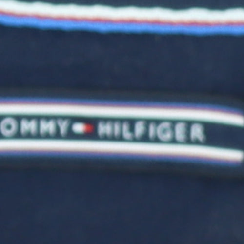 Tommy Hilfiger Women Navy Blue Cotton Blend Pullover Sweatshirt L