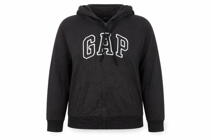 Gap Womens Black Full Zip Hoodie XXL Cotton Blend Casual
