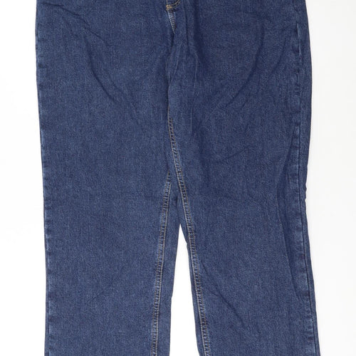 Wrangler Men's Blue 16x32 Straight Leg Denim Jeans