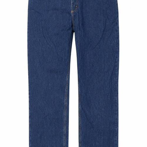 Wrangler Men's Blue 16x32 Straight Leg Denim Jeans