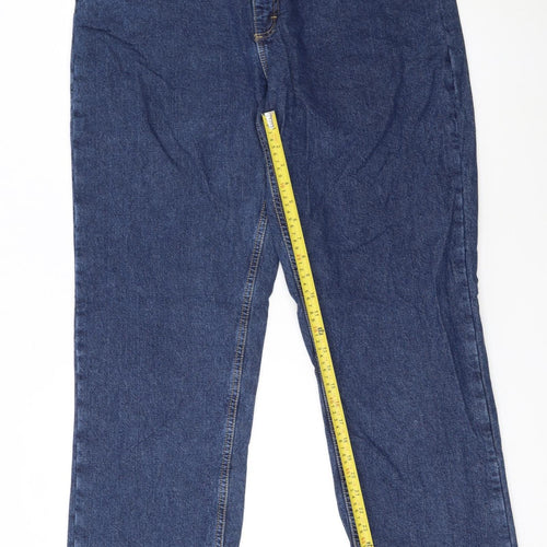 Wrangler Men's Blue 16x32 Straight Leg Denim Jeans