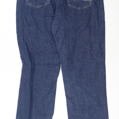 Wrangler Men's Blue 16x32 Straight Leg Denim Jeans