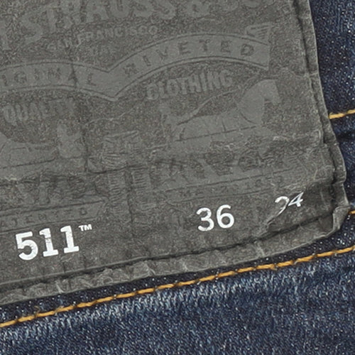 Levi's 511 Men's Blue Slim Fit Stretch Denim Jeans 36W 34L