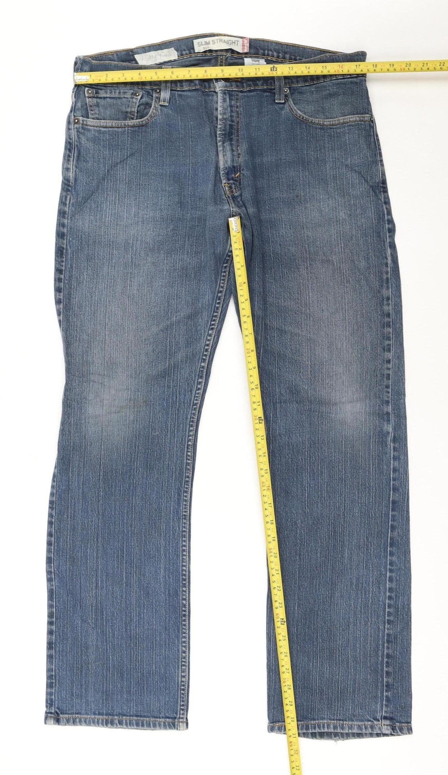 Levi's 514 Men's Blue Slim Straight Jeans W36 L32 Denim