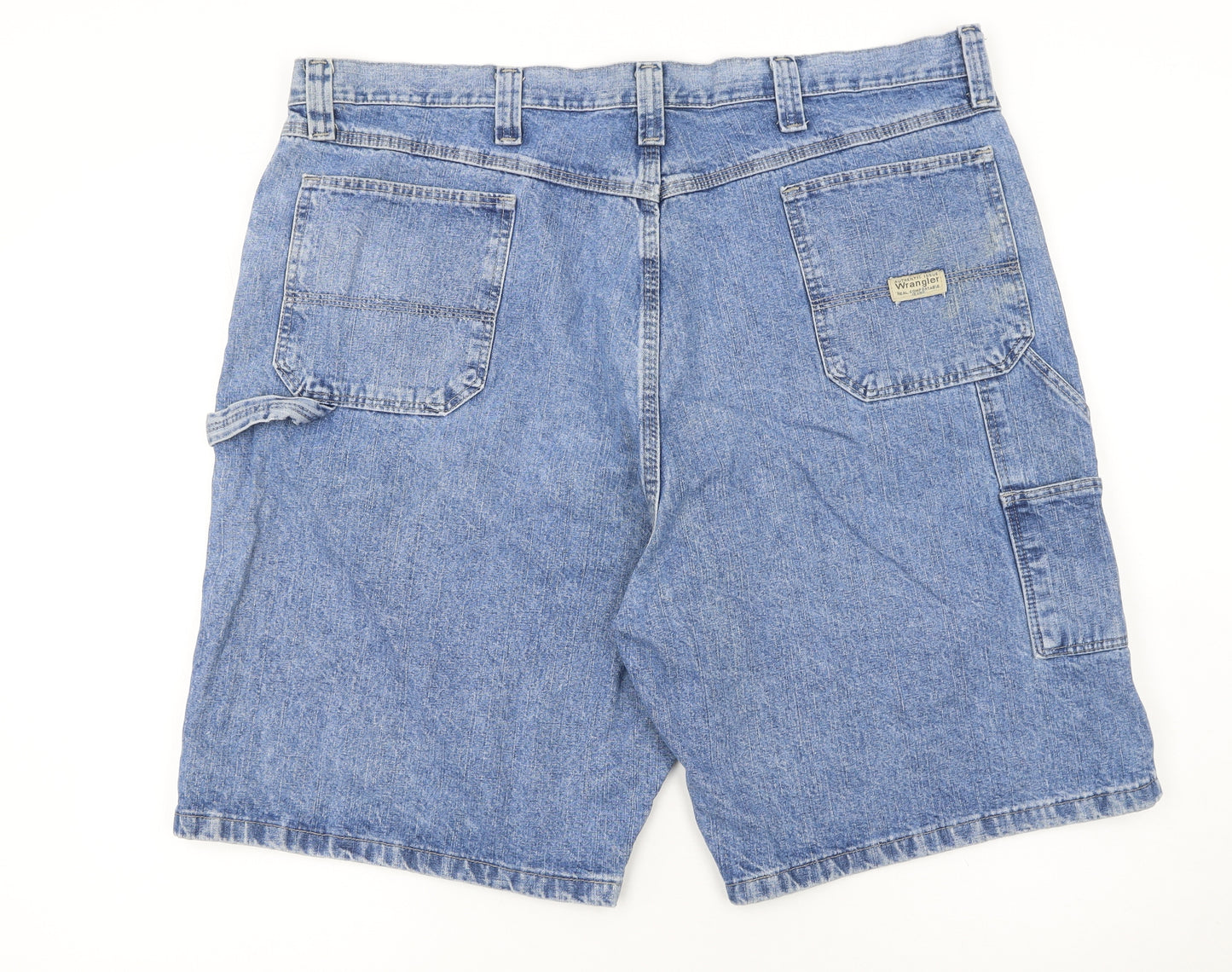 Wrangler Men's Blue Denim Cargo Carpenter Shorts Size 42