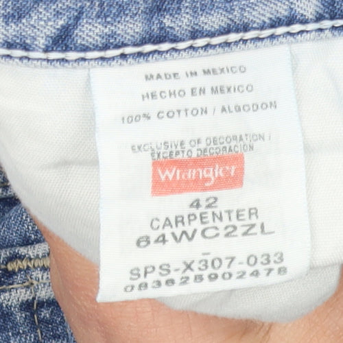 Wrangler Men's Blue Denim Cargo Carpenter Shorts Size 42