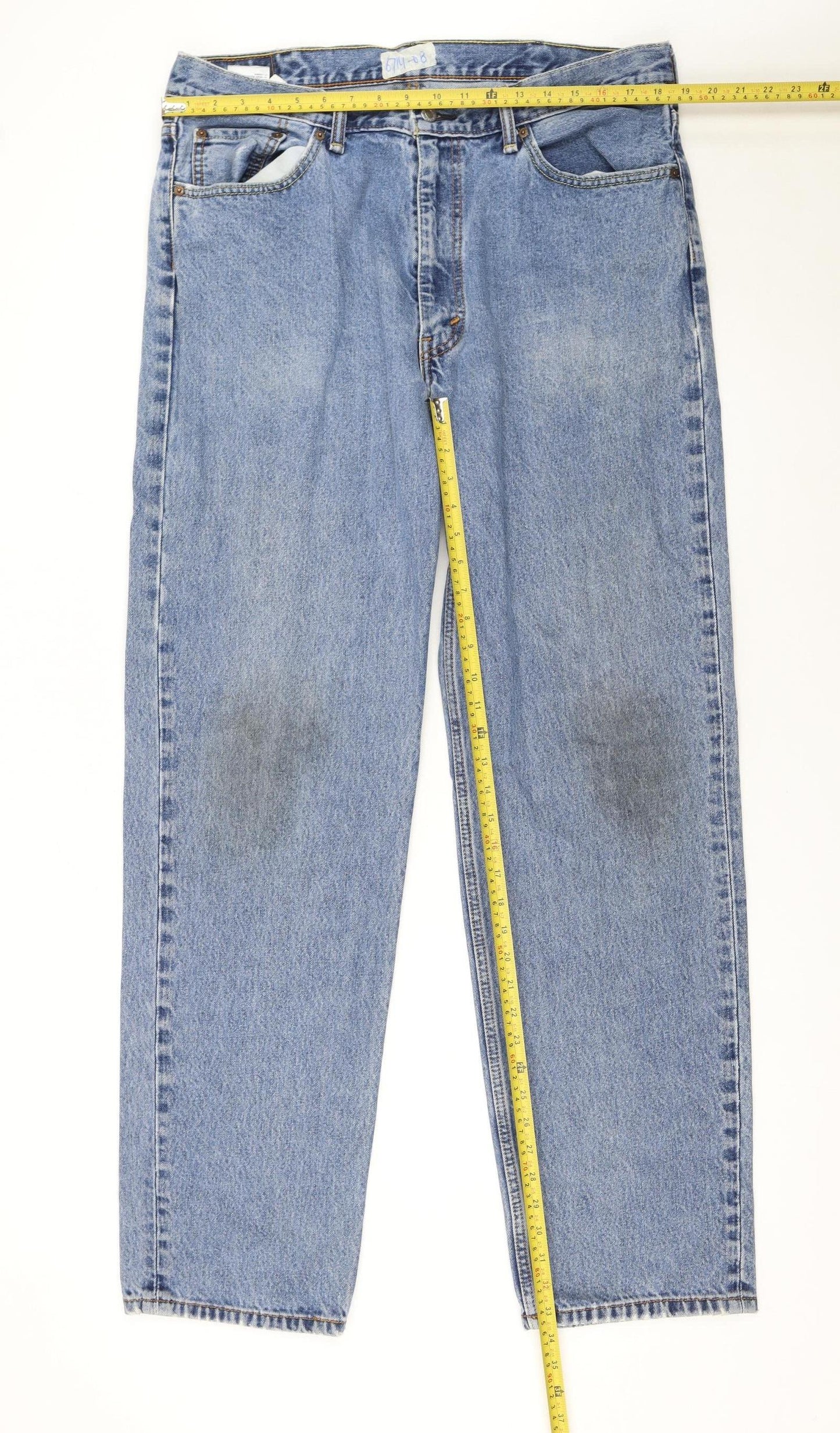 Levi's 550 Men's Blue Relaxed Fit Straight Jeans W38 L36