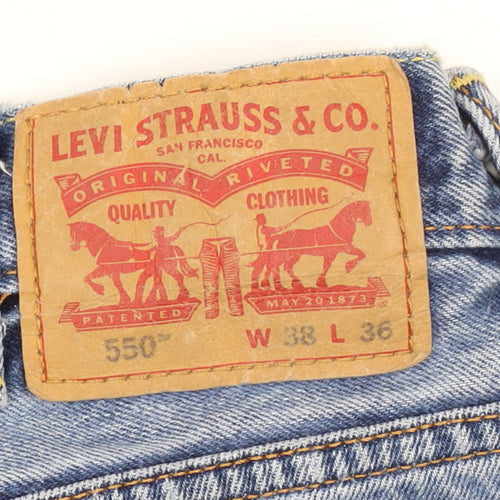 Levi's 550 Men's Blue Relaxed Fit Straight Jeans W38 L36