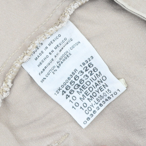 Lee Women's Beige Chino Trousers Size 10 Regular Stretch Comfort Waistband