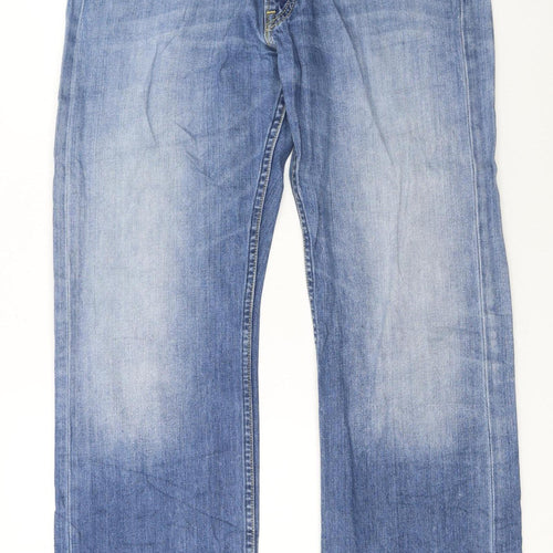 Lee Men's Blue Kent Straight Regular Fit Denim Jeans W34 L32