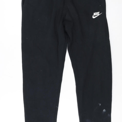 Nike Men’s Black Jogger Trousers Small Fleece Tapered Fit