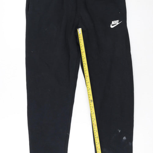 Nike Men’s Black Jogger Trousers Small Fleece Tapered Fit
