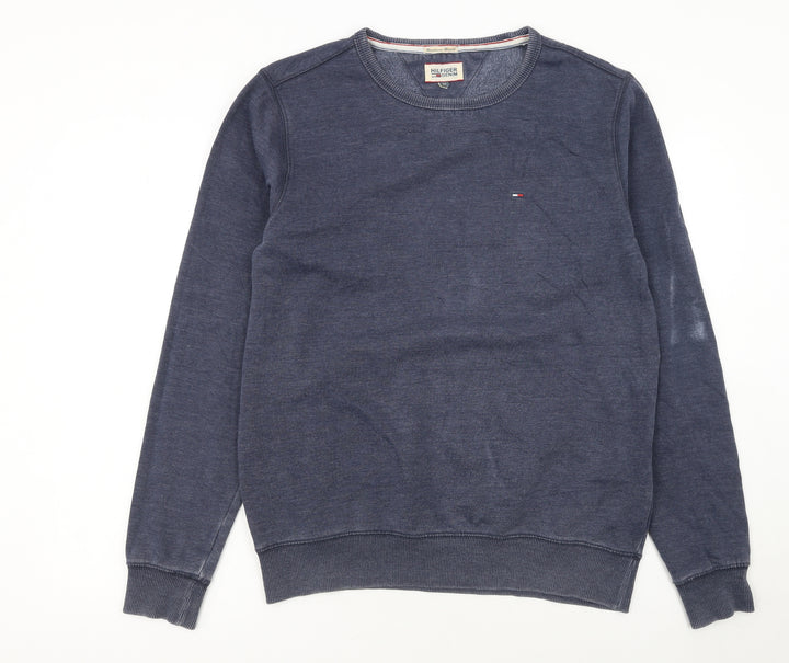 Hilfiger Denim Men's Blue Crew Neck Pullover Sweatshirt M